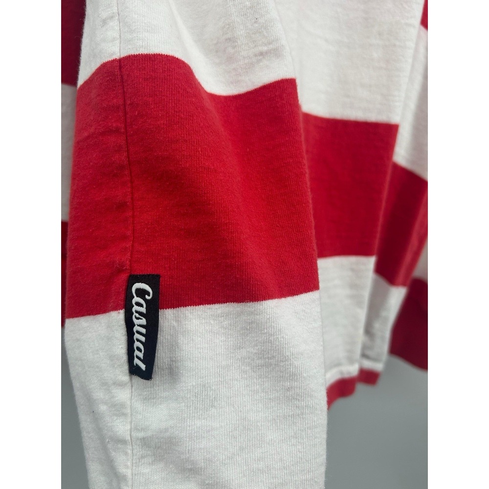 Barbarian Casual Weight Striped Rugby Jersey Red Lightweight Large Canada - Picture 5 of 11